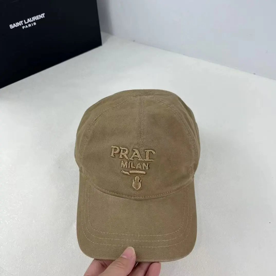 Prada Hats Triangle Plaque Baseball Cap — 23