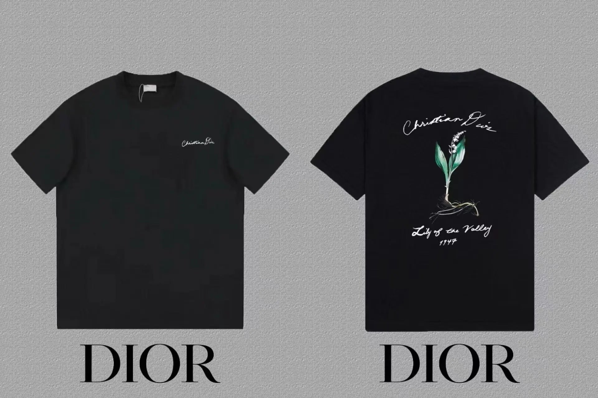 Dior T-Shirts Logo Print Short-Sleeve — 39