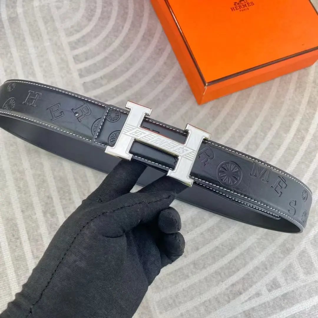 Hermès Belts K1-0118 H-Buckle Leather Belt — 12