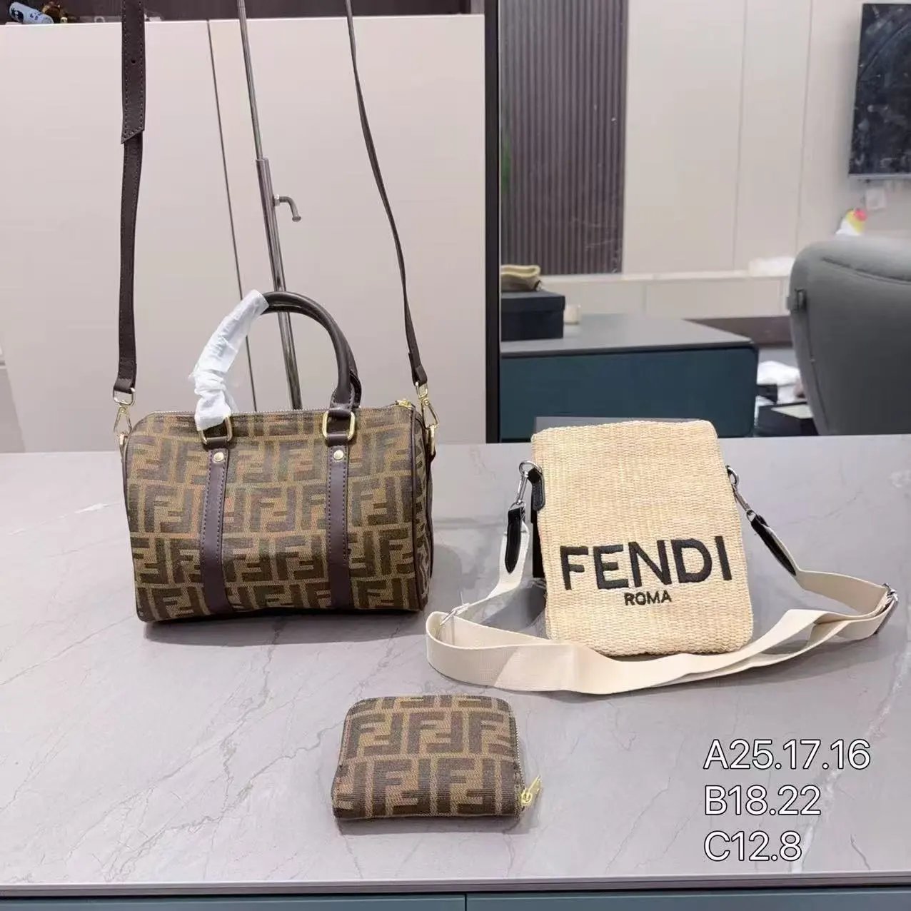Fendi Handbags Logo-Print Top-Handle — 32
