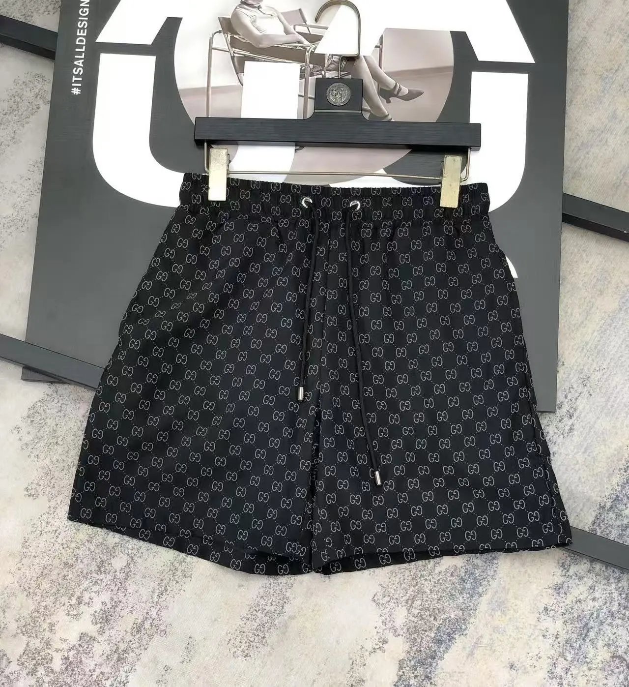 Dior Swimwear Logo Print Swim Shorts — 34