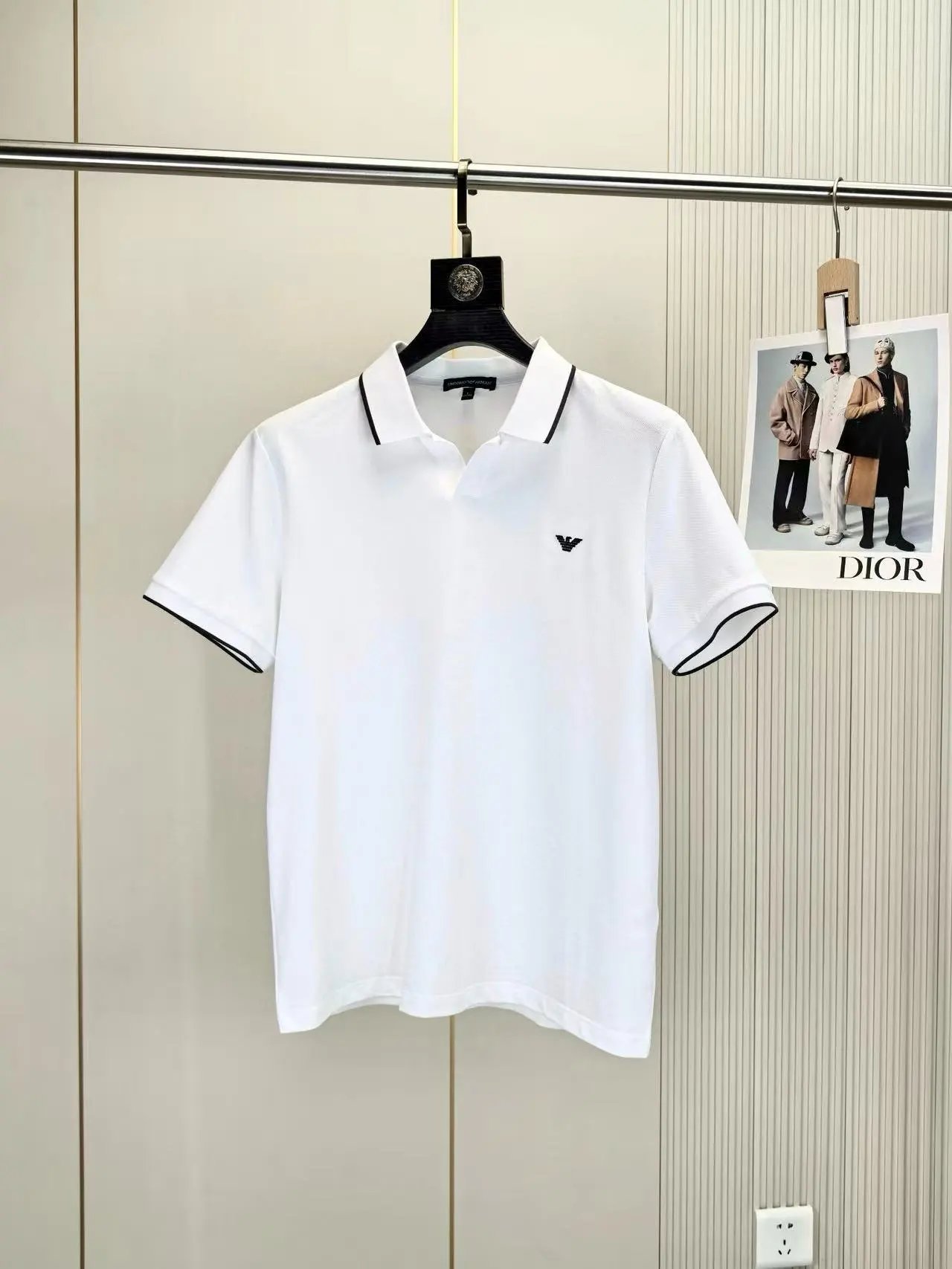Emporio Armani T-Shirts EA7 Logo Short-Sleeve T-Shirt — 38
