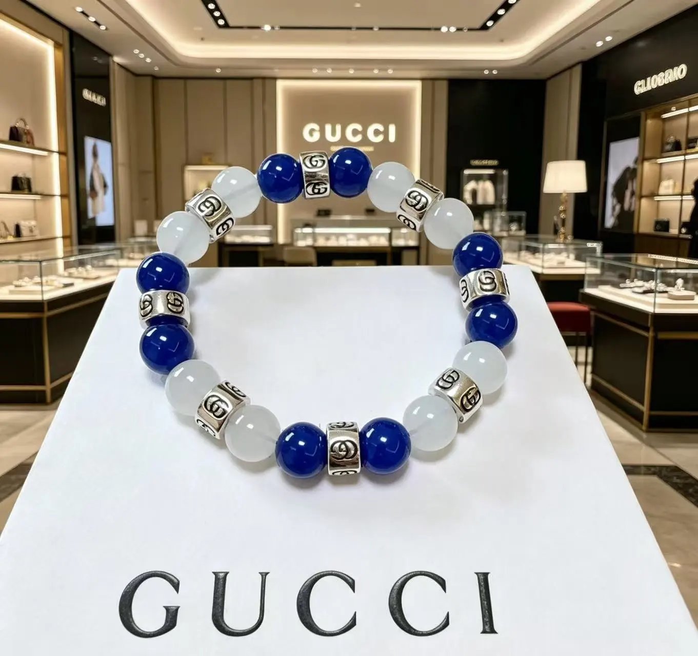 Gucci Jewelry Crystal Chain Bracelet — 34