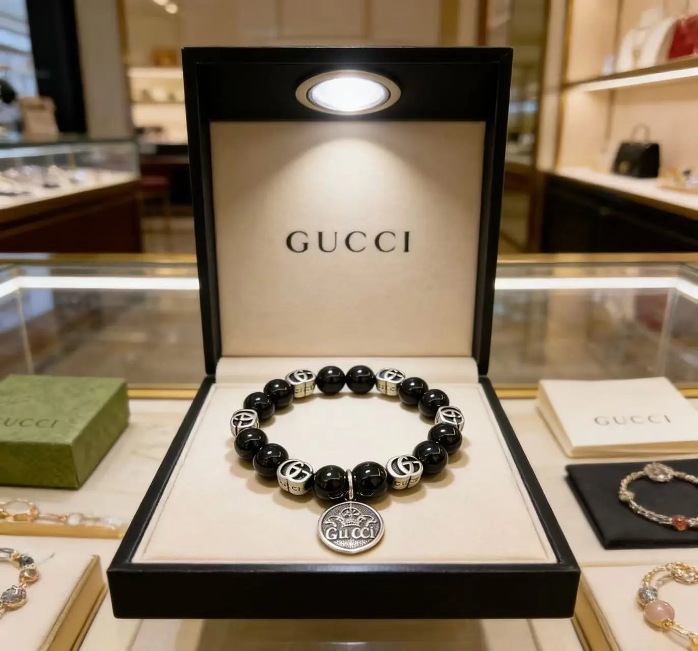 Gucci Jewelry Crystal Chain Bracelet — 24