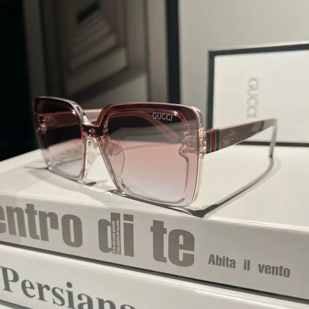 Gucci Eyewear Square Metal-Frame Sunglasses — 7