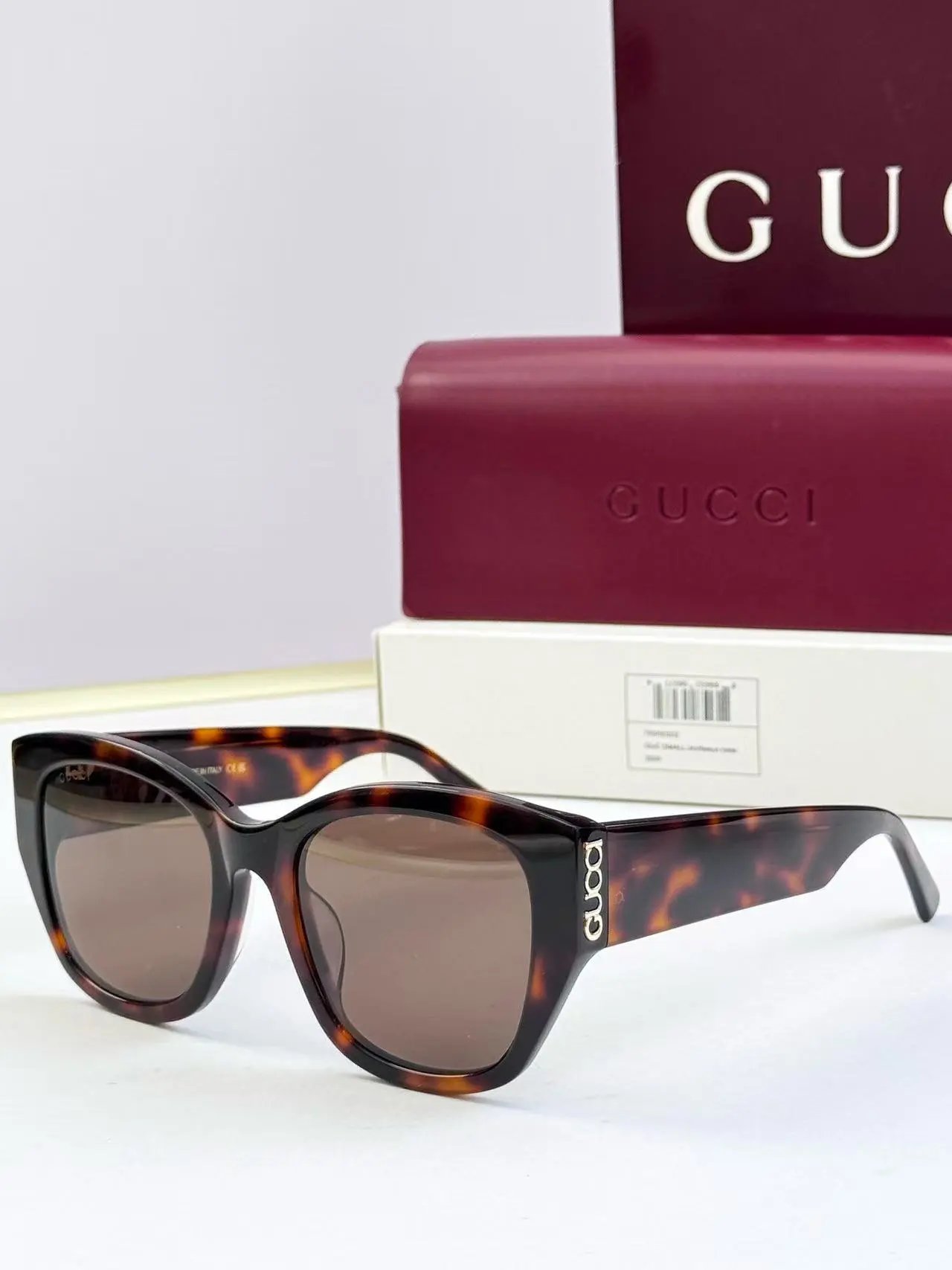 Gucci Eyewear Square Metal-Frame Sunglasses — 23