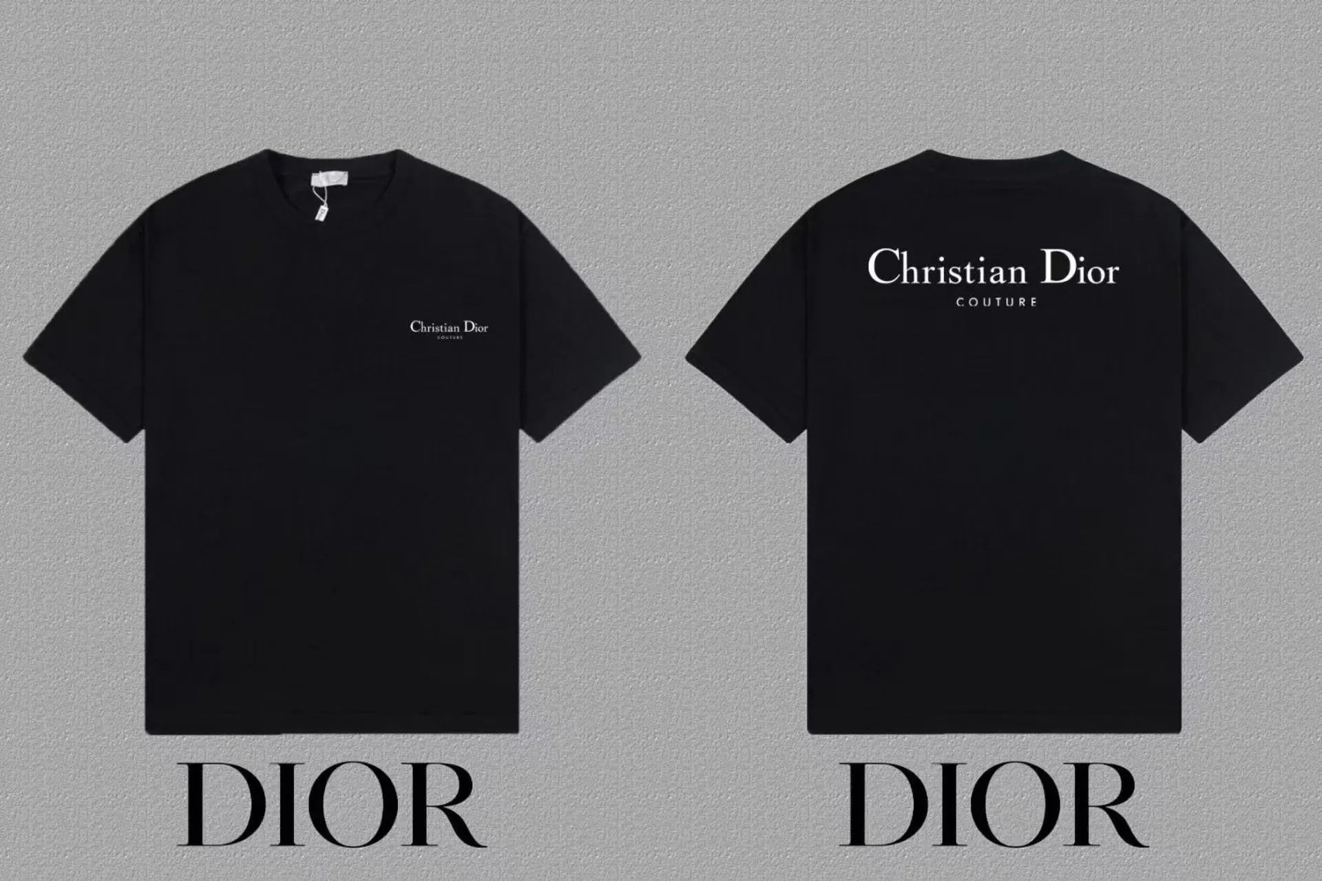 Dior T-Shirts Logo Print Short-Sleeve — 38