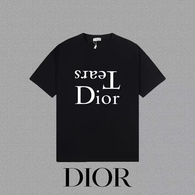 Dior T-Shirts Logo Print Short-Sleeve product detail image 3