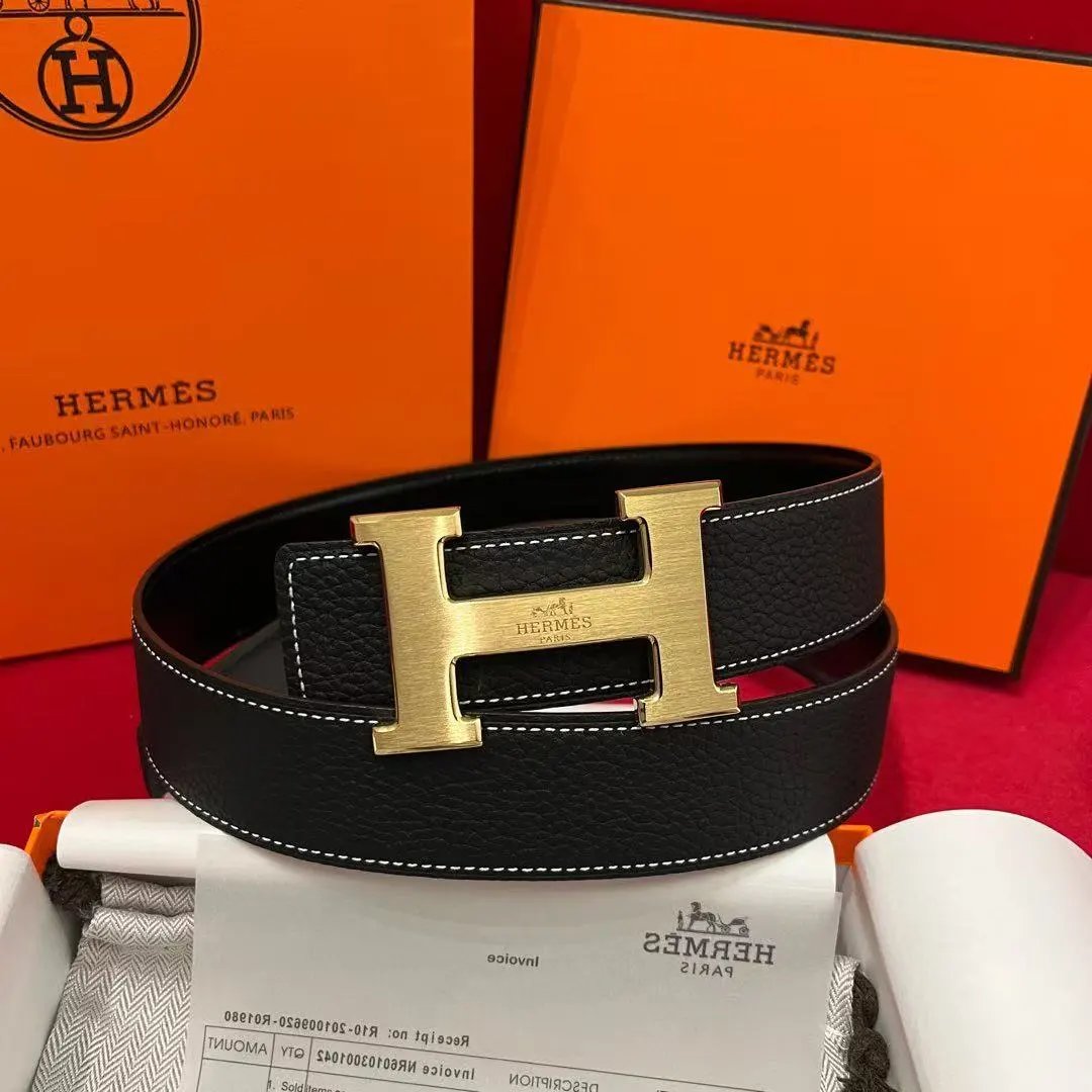 Hermès Belts K1-0118 H-Buckle Leather Belt — 19
