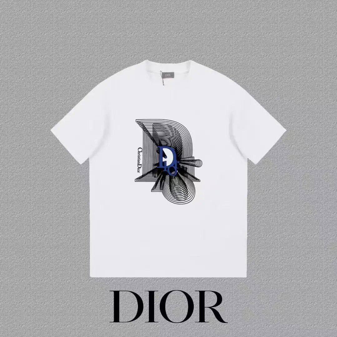 Dior T-Shirts Logo Print Short-Sleeve — 22