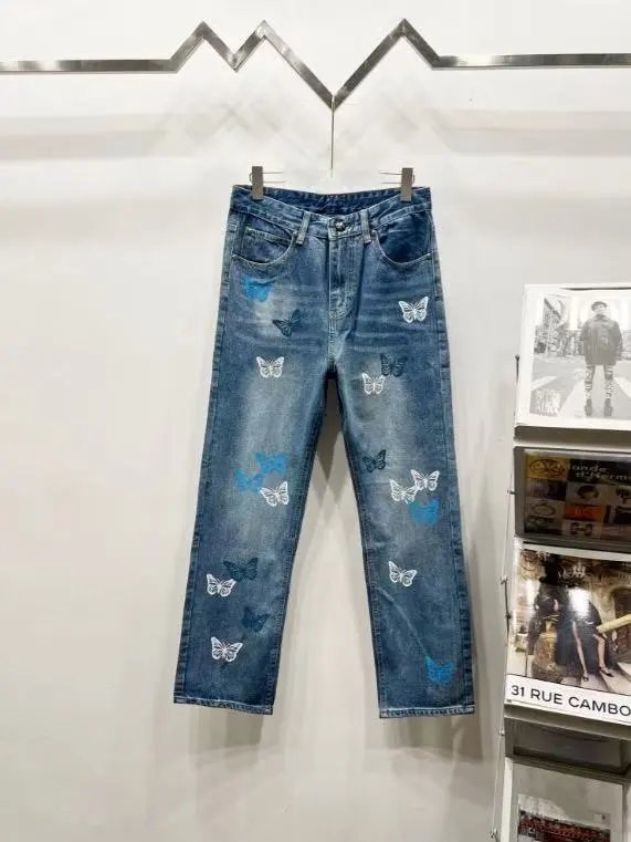 Unbranded Jeans Decorative patchwork straight-leg — 13