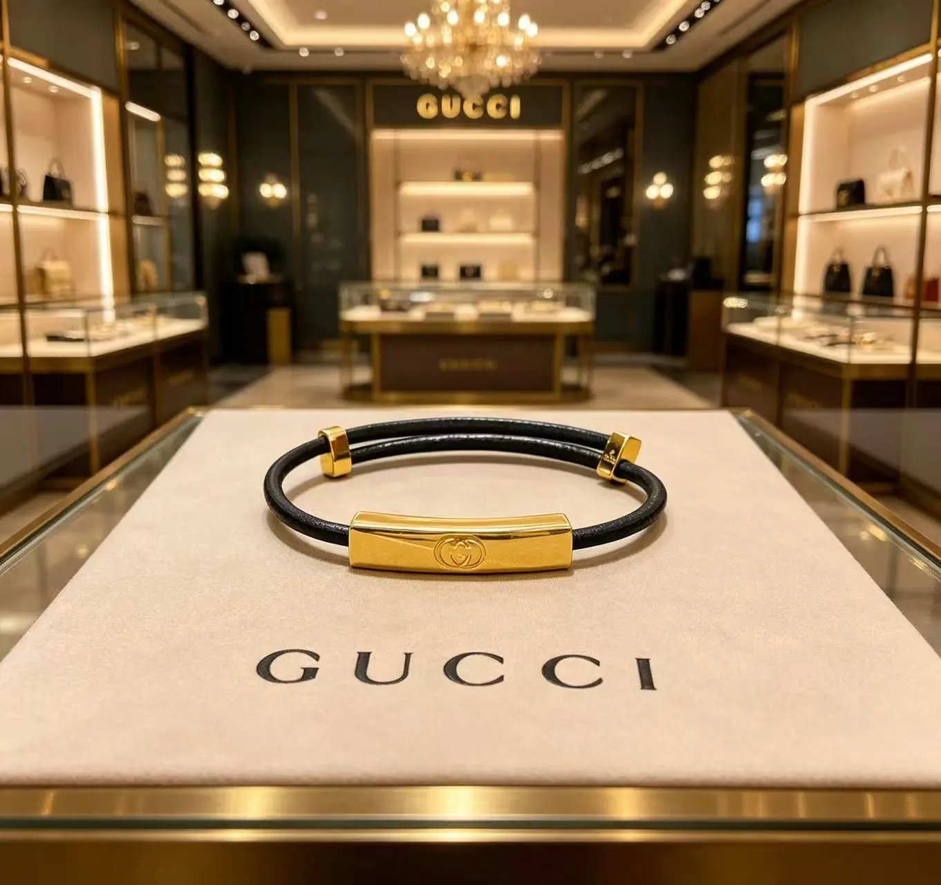 Gucci Jewelry Crystal Chain Bracelet — 9