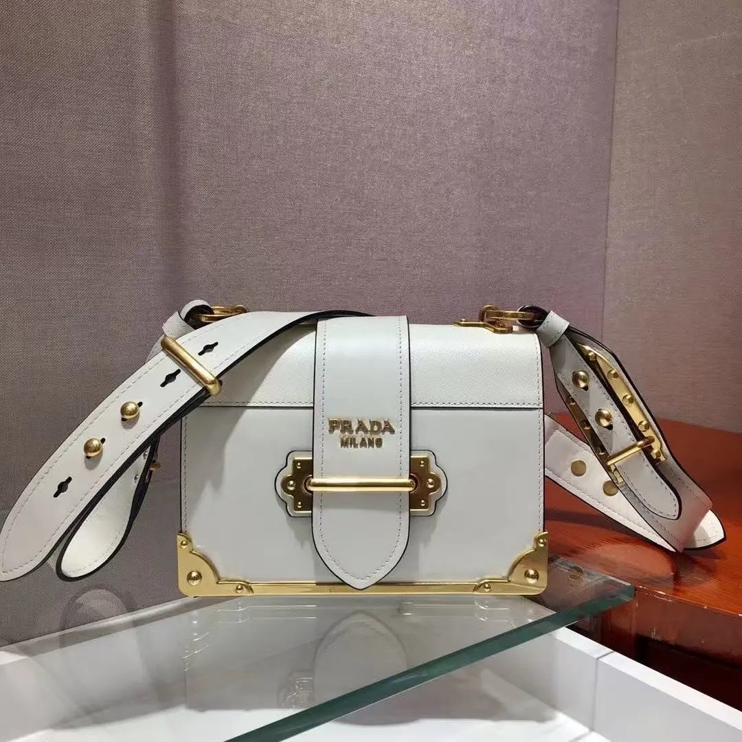 Prada Handbags Top-Handle Zip Satchel with Detachable Shoulder Strap — 13