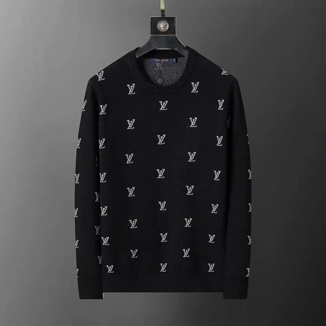 Louis Vuitton Knitwear Long-Sleeve Logo Knit Sweater product detail image 2