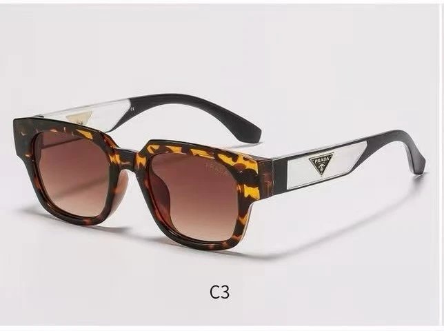 Prada Eyewear Square-frame sunglasses with triangle logo temples image 9