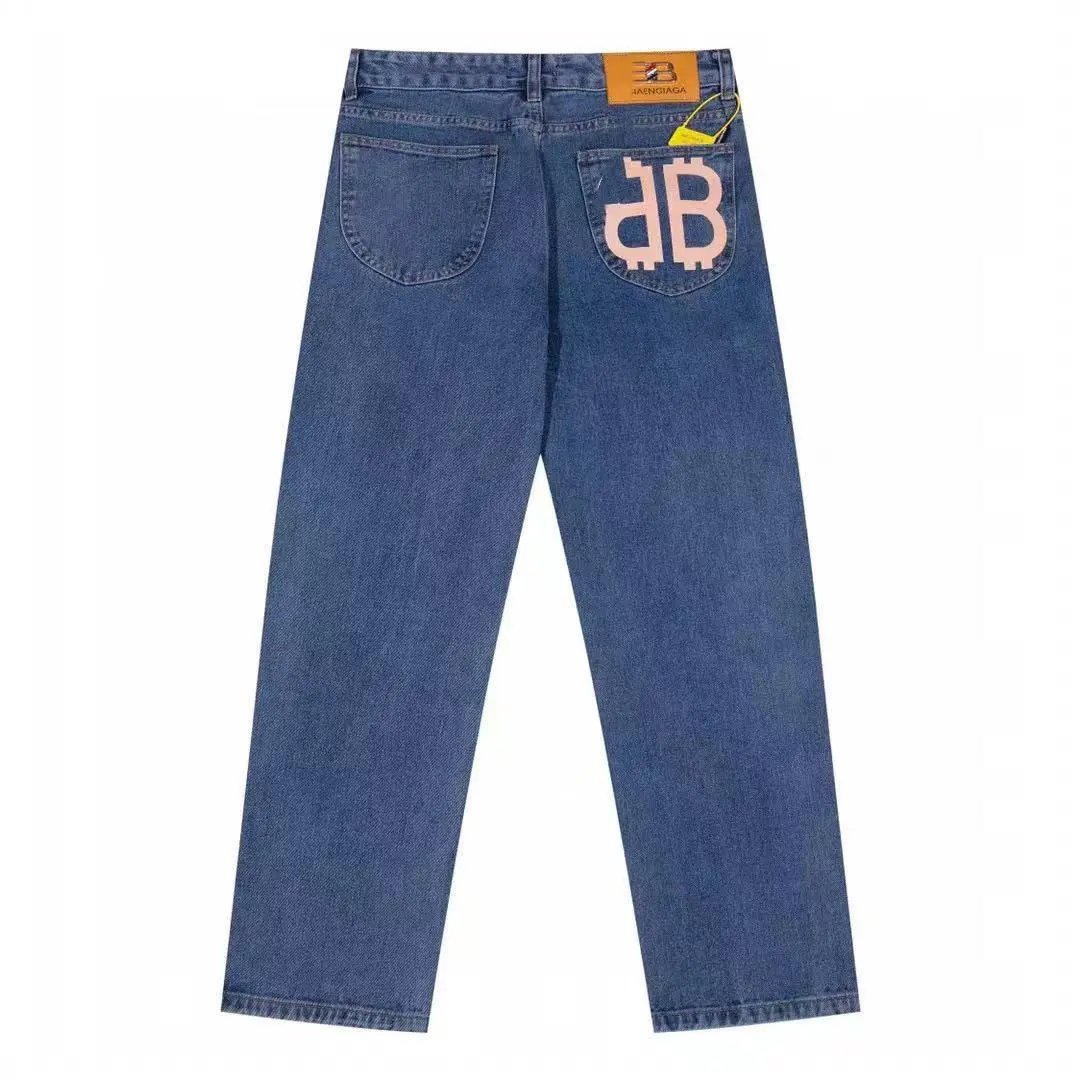 Balenciaga Jeans Denim with logo print, side stripes, or flared-leg designs — 39