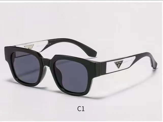 Prada Eyewear Square-frame sunglasses with triangle logo temples image 8