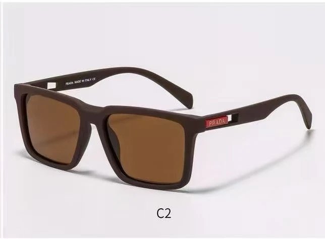 Prada Eyewear Square-frame sunglasses with triangle logo temples — 14