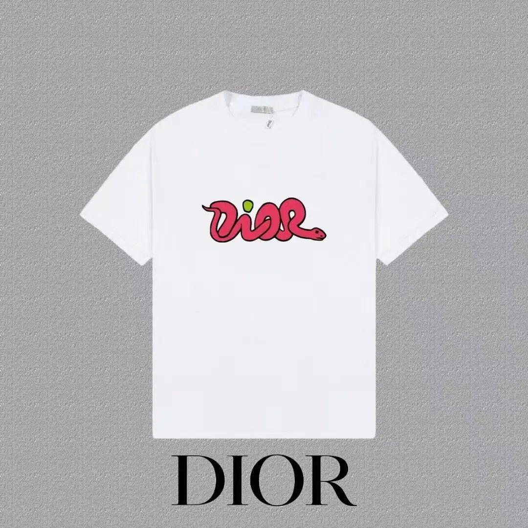 Dior T-Shirts Logo Print Short-Sleeve — 198