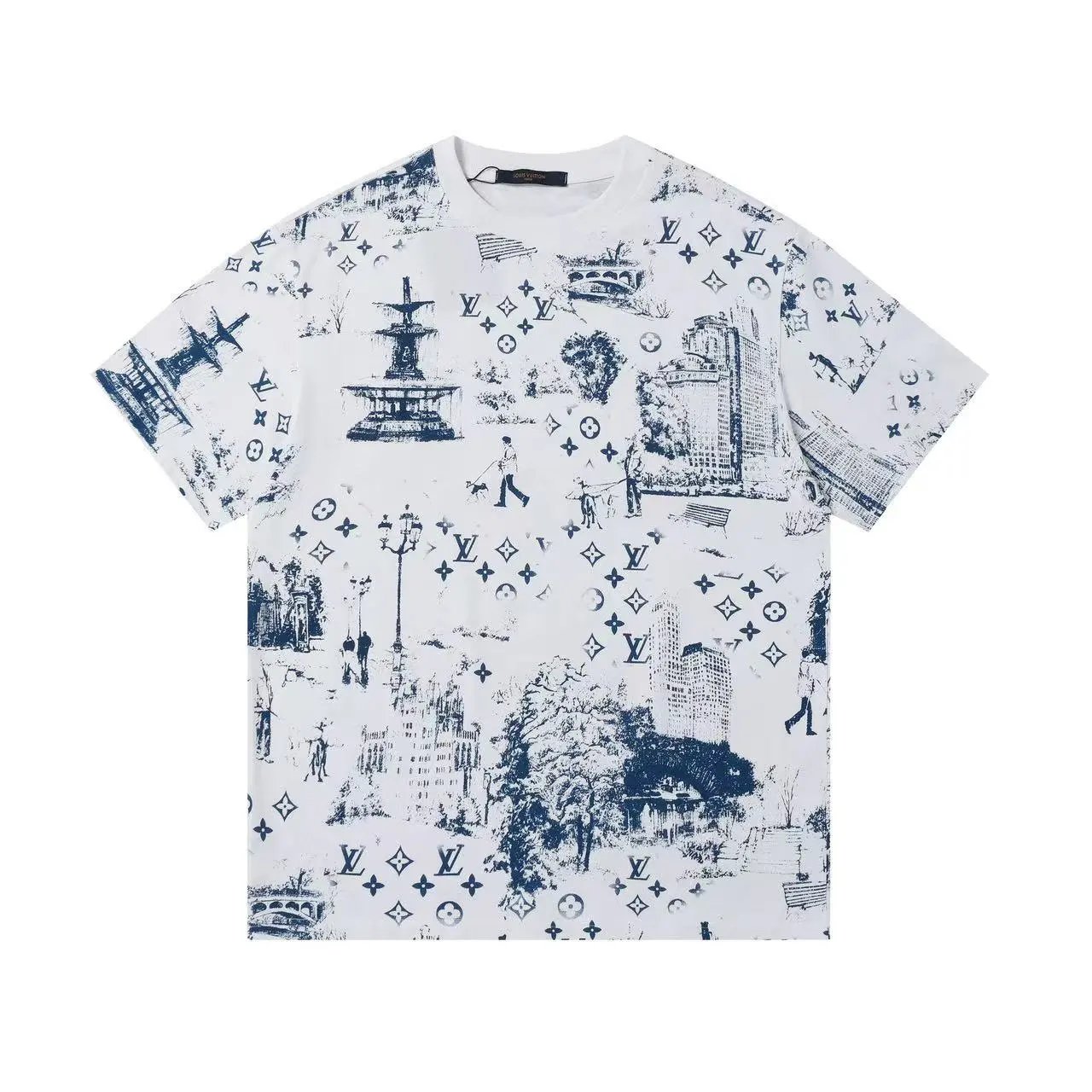 Celine T-Shirts Short-Sleeve Logo Print — 13