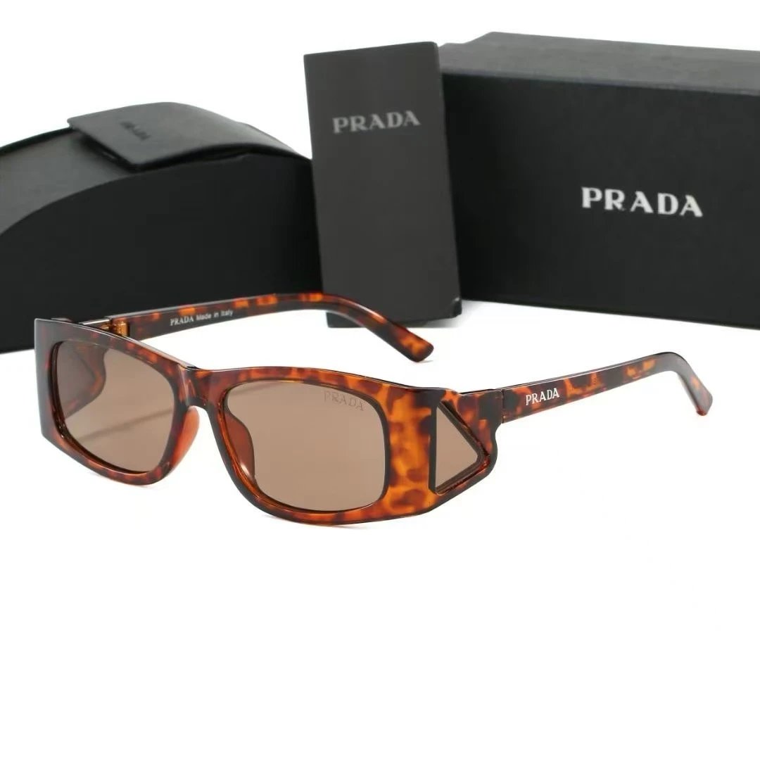 Prada Eyewear Square-frame sunglasses with triangle logo temples — 26