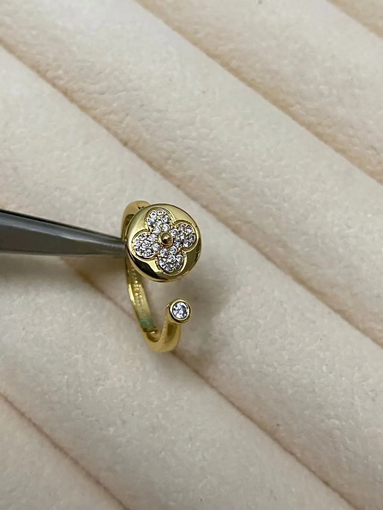 Yves Saint Laurent Jewelry Adjustable YSL Monogram Ring — 28