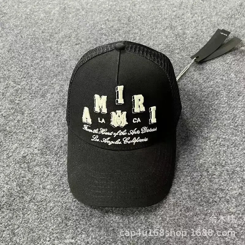 AMIRI Hats Mesh Trucker Cap with Embroidered Logo — 15