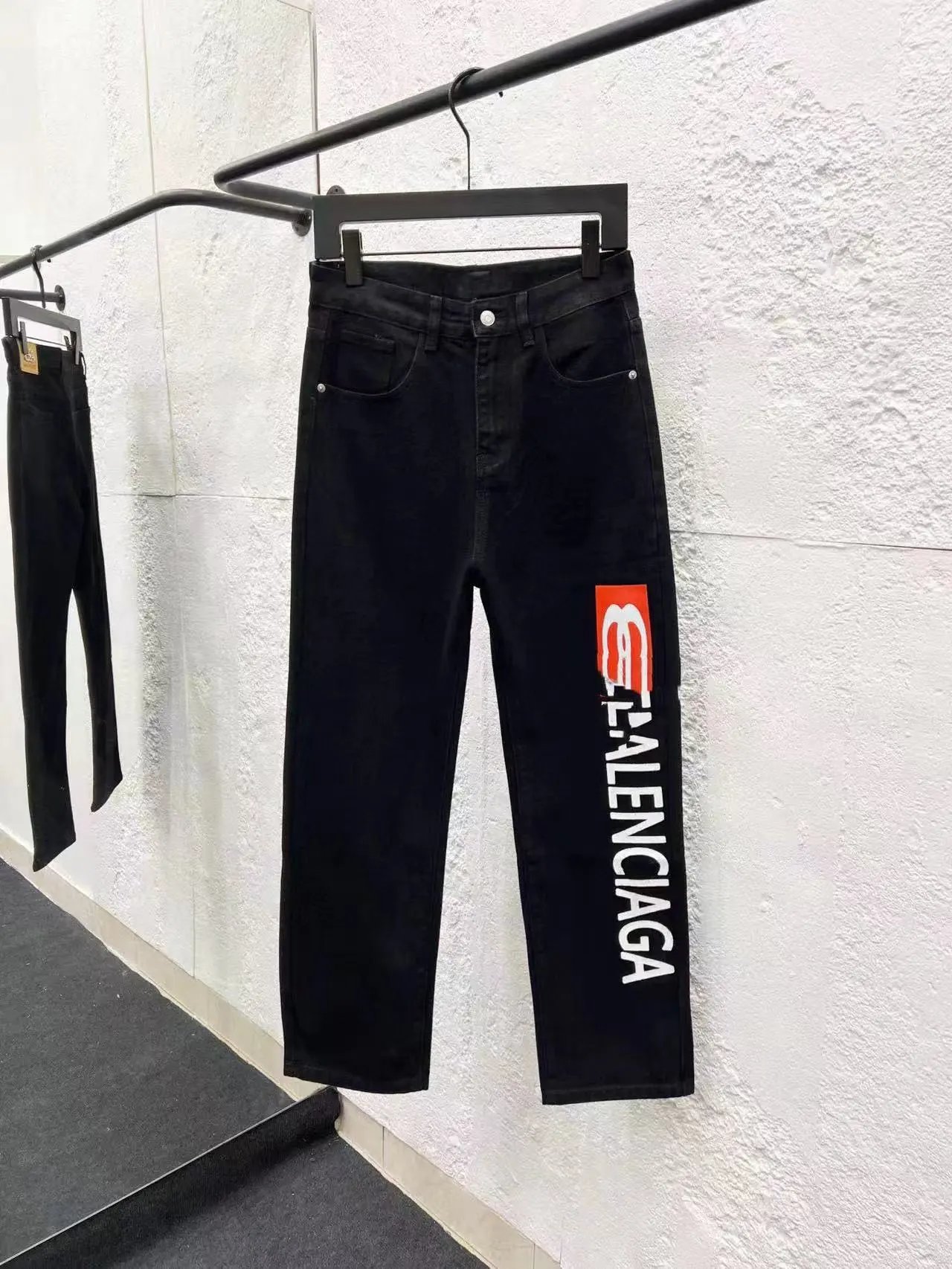 Balenciaga Jeans Denim with logo print, side stripes, or flared-leg designs — 12