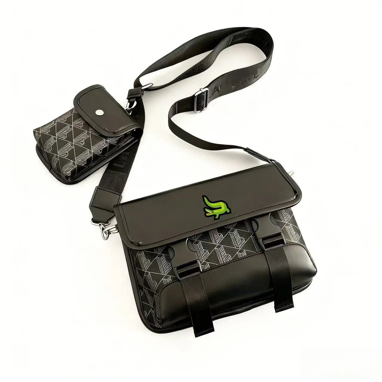 Lacoste Crossbody Bags Flap Satchel with Detachable Pouch image 4