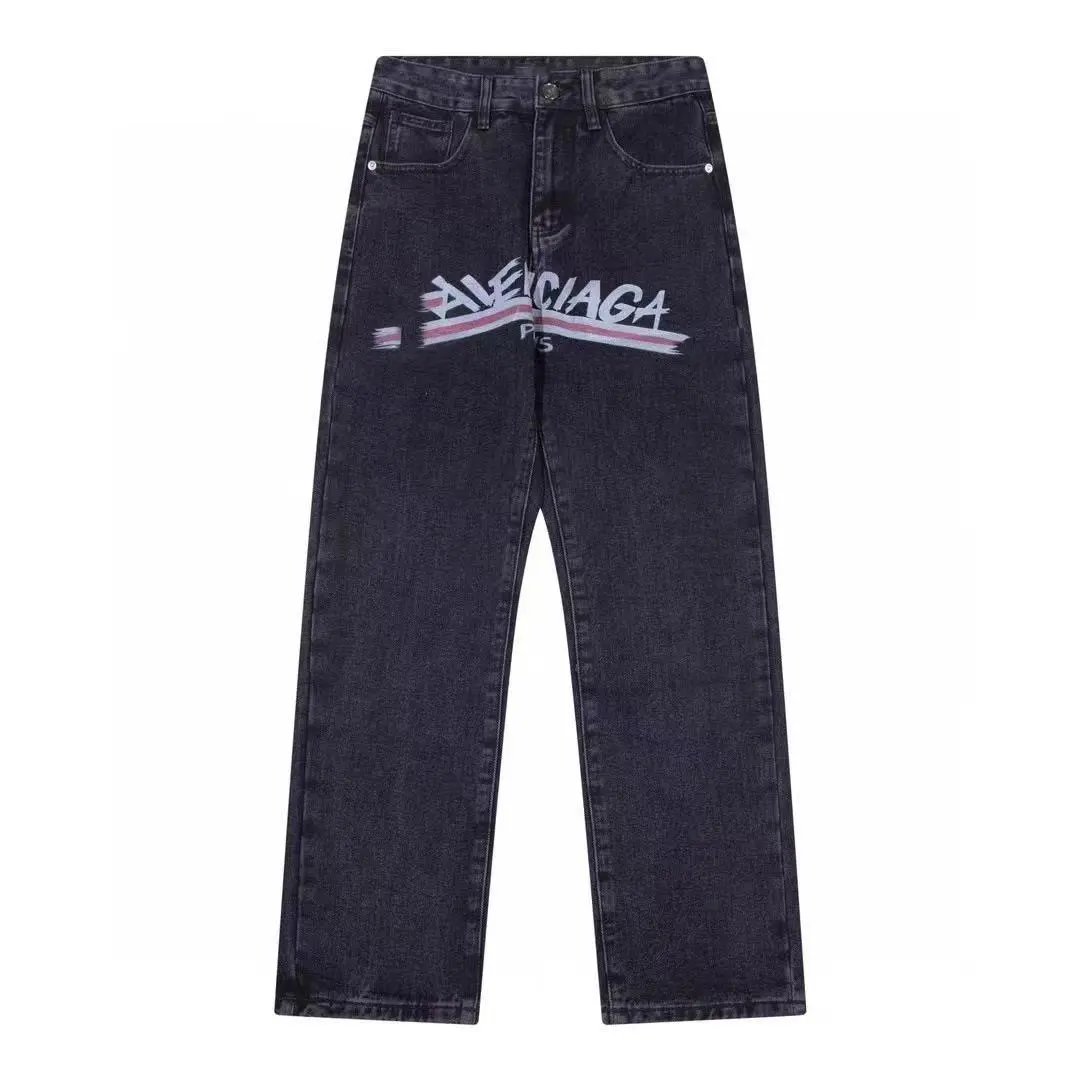 Balenciaga Jeans Denim with logo print, side stripes, or flared-leg designs — 20