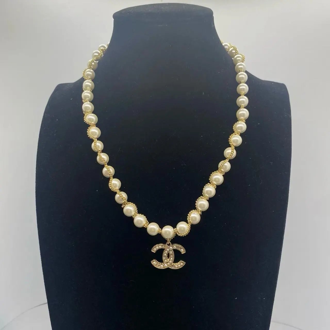 Chanel Jewelry Logo Pendant Necklace — 33
