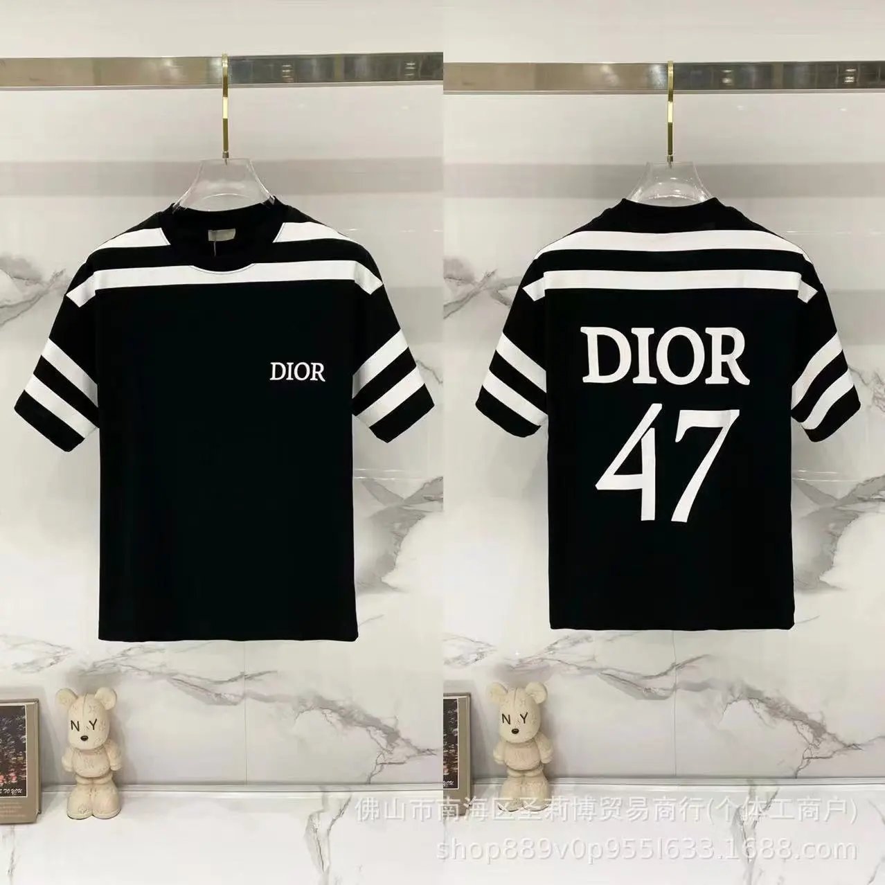 Dior T-Shirts DR42-55 logo graphic short-sleeve — 32