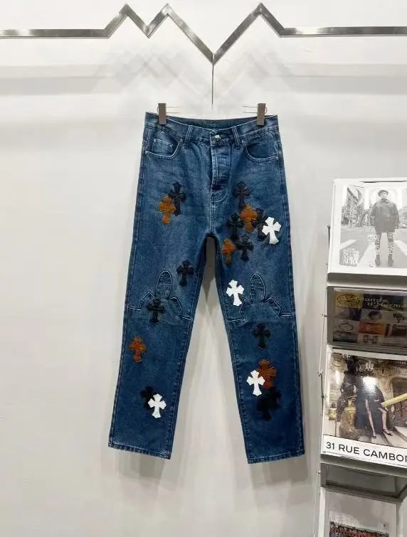 Unbranded Jeans Decorative patchwork straight-leg — 22
