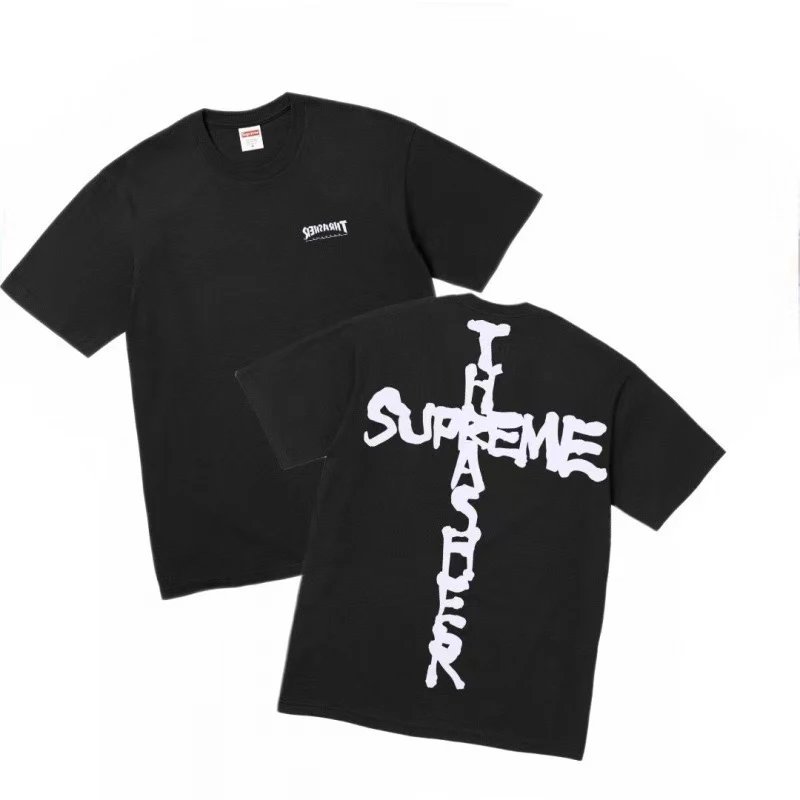 Supreme T-Shirts Short-Sleeve Logo Print — 25