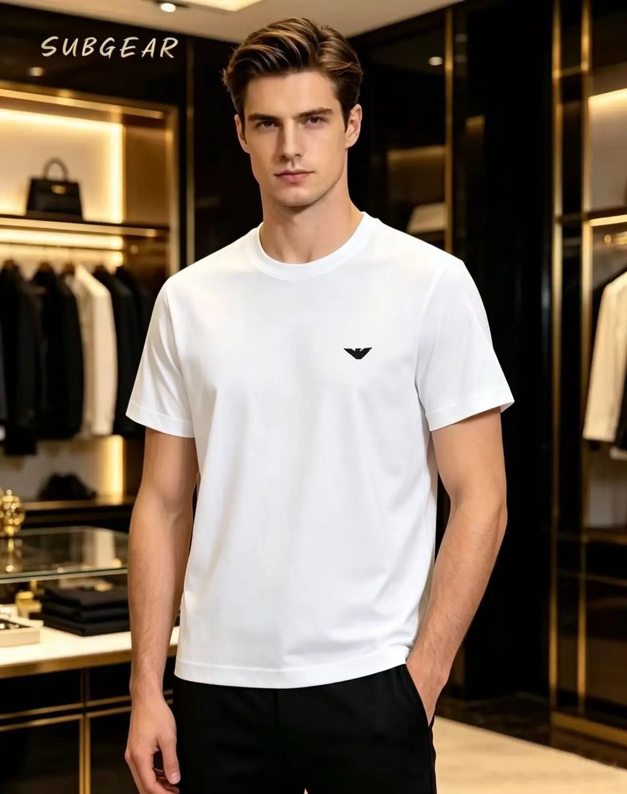 Emporio Armani T-Shirts EA7 Logo Short-Sleeve T-Shirt — 21