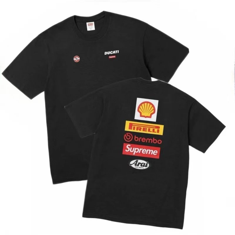 Supreme T-Shirts Short-Sleeve Logo Print — 23