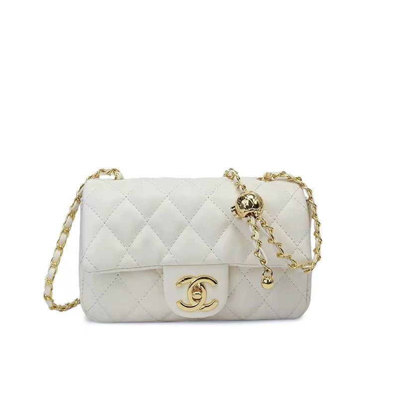 Chanel Shoulder Bags Quilted Chain Bag with Interlocking CC Clasp — 2(21*13*7cm)