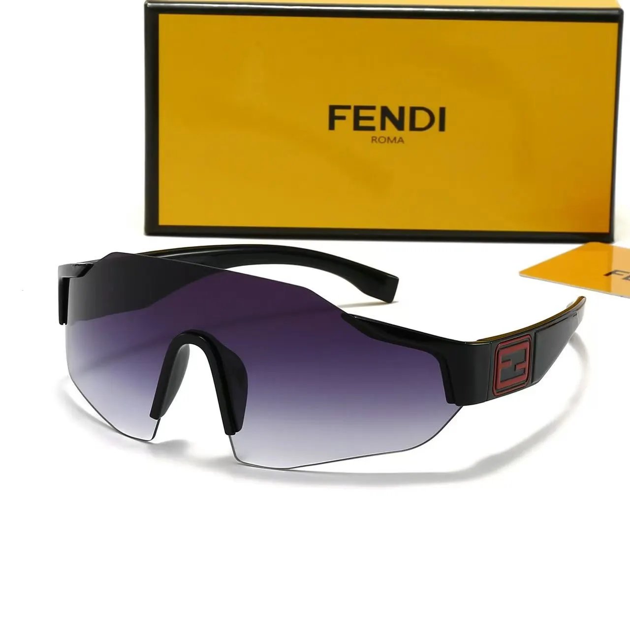 Fendi Eyewear Oversized square rimless sunglasses — 29