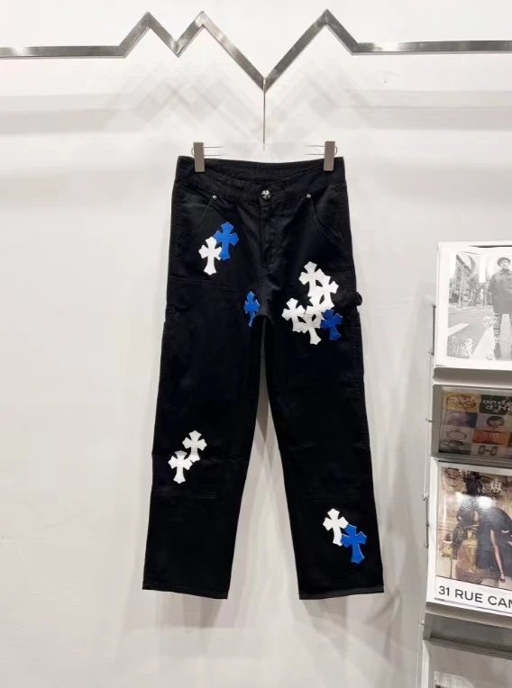Unbranded Jeans Decorative patchwork straight-leg — 20