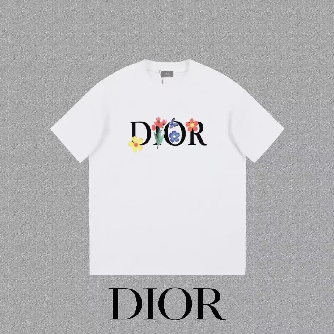 Dior T-Shirts Logo Print Short-Sleeve — 21