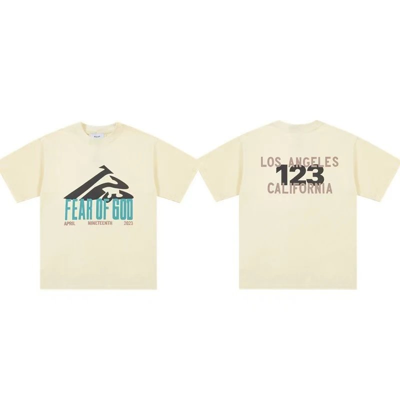 Fear of God T-Shirts Essentials Arched Logo Short-Sleeve T-Shirt — 21