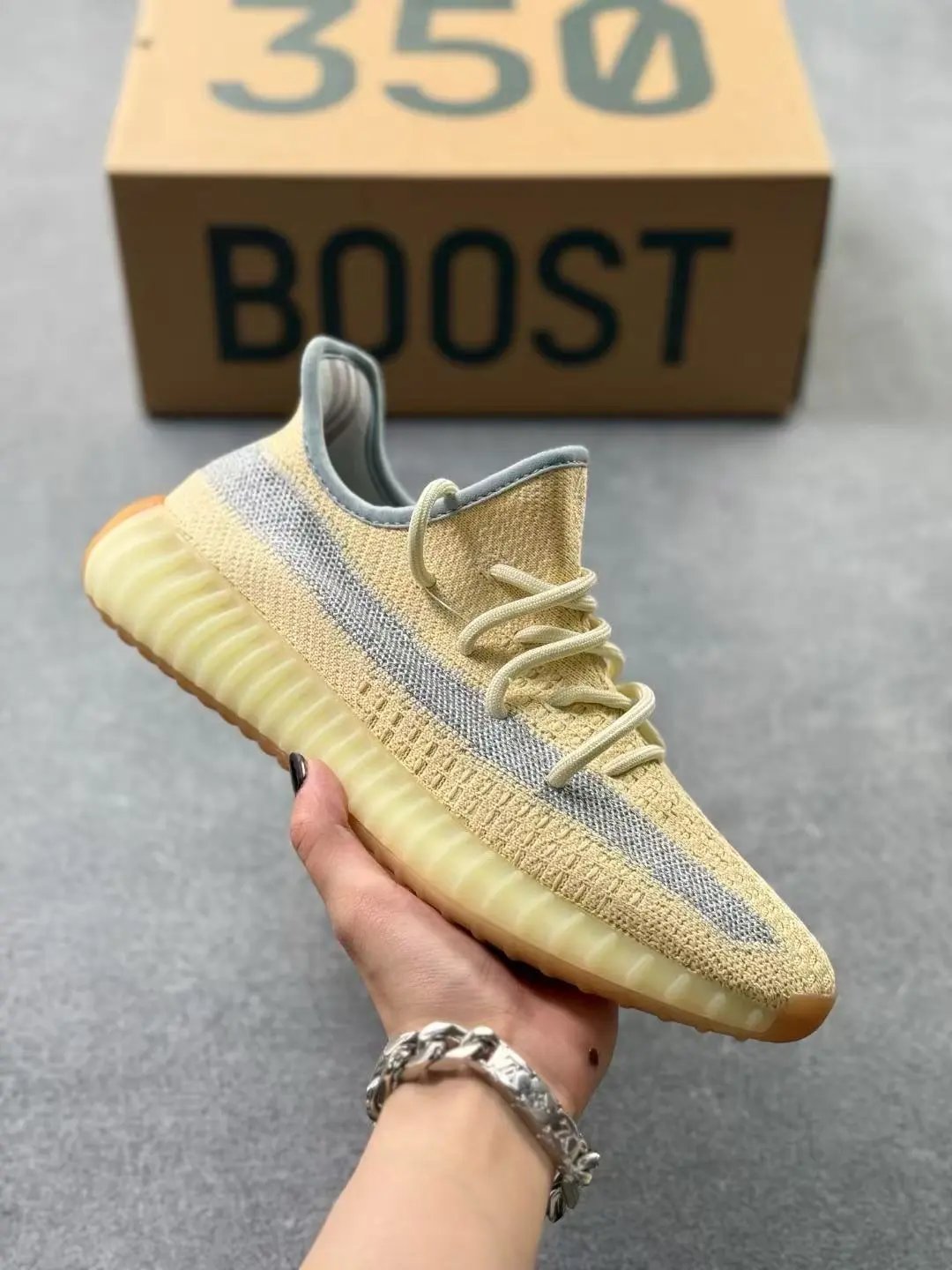 Unbranded Sneakers Knit lace-up with ribbed soles — 30