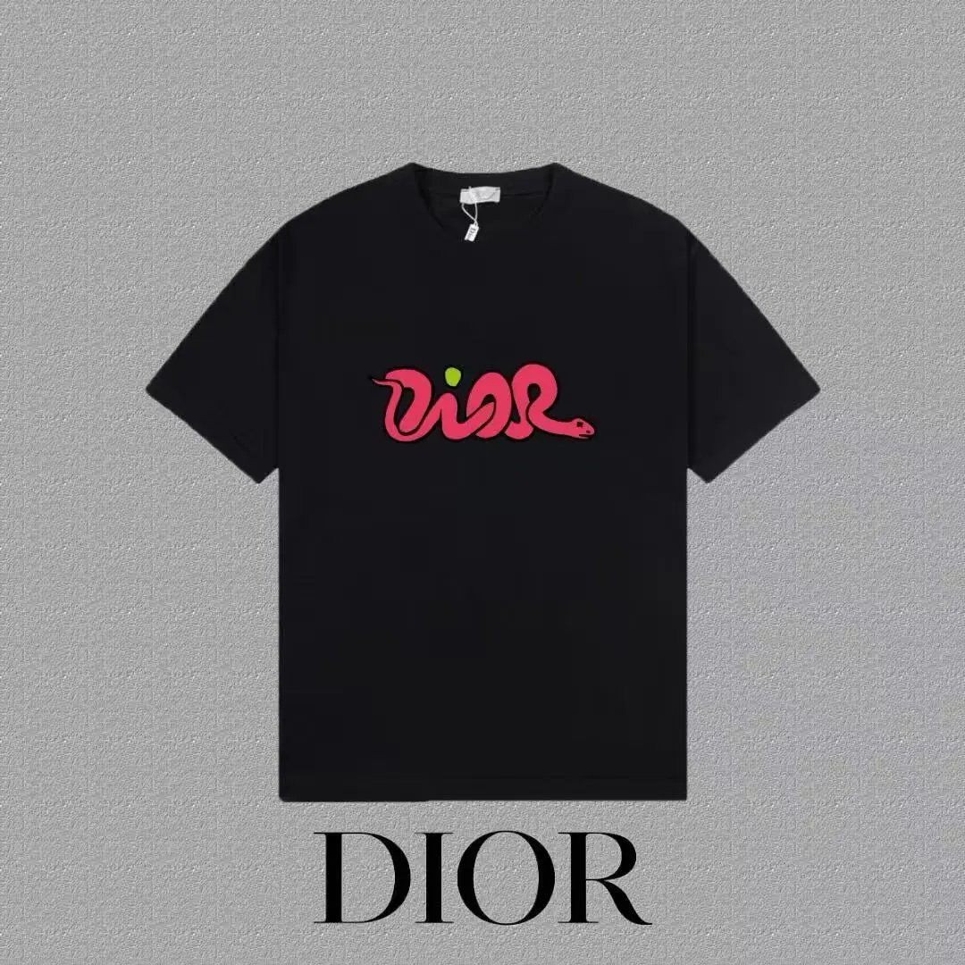 Dior T-Shirts Logo Print Short-Sleeve image 11