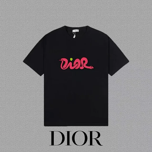 Dior T-Shirts Logo Print Short-Sleeve product detail image 11