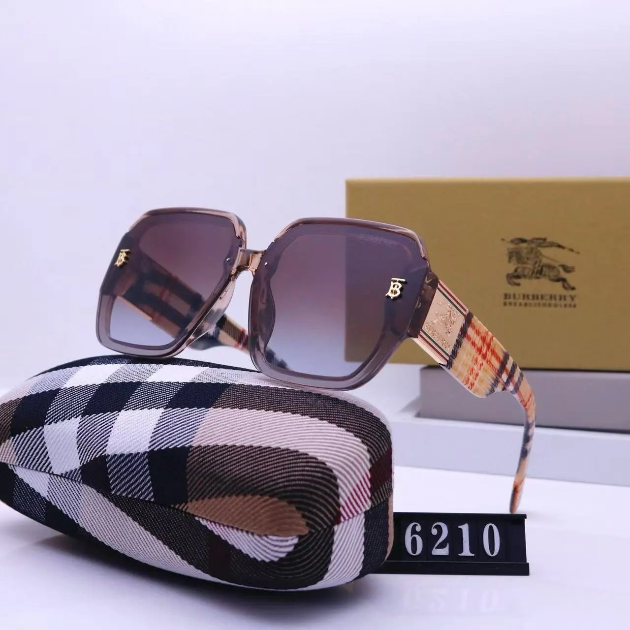 Burberry Eyewear 4277 Shield Sunglasses — 31