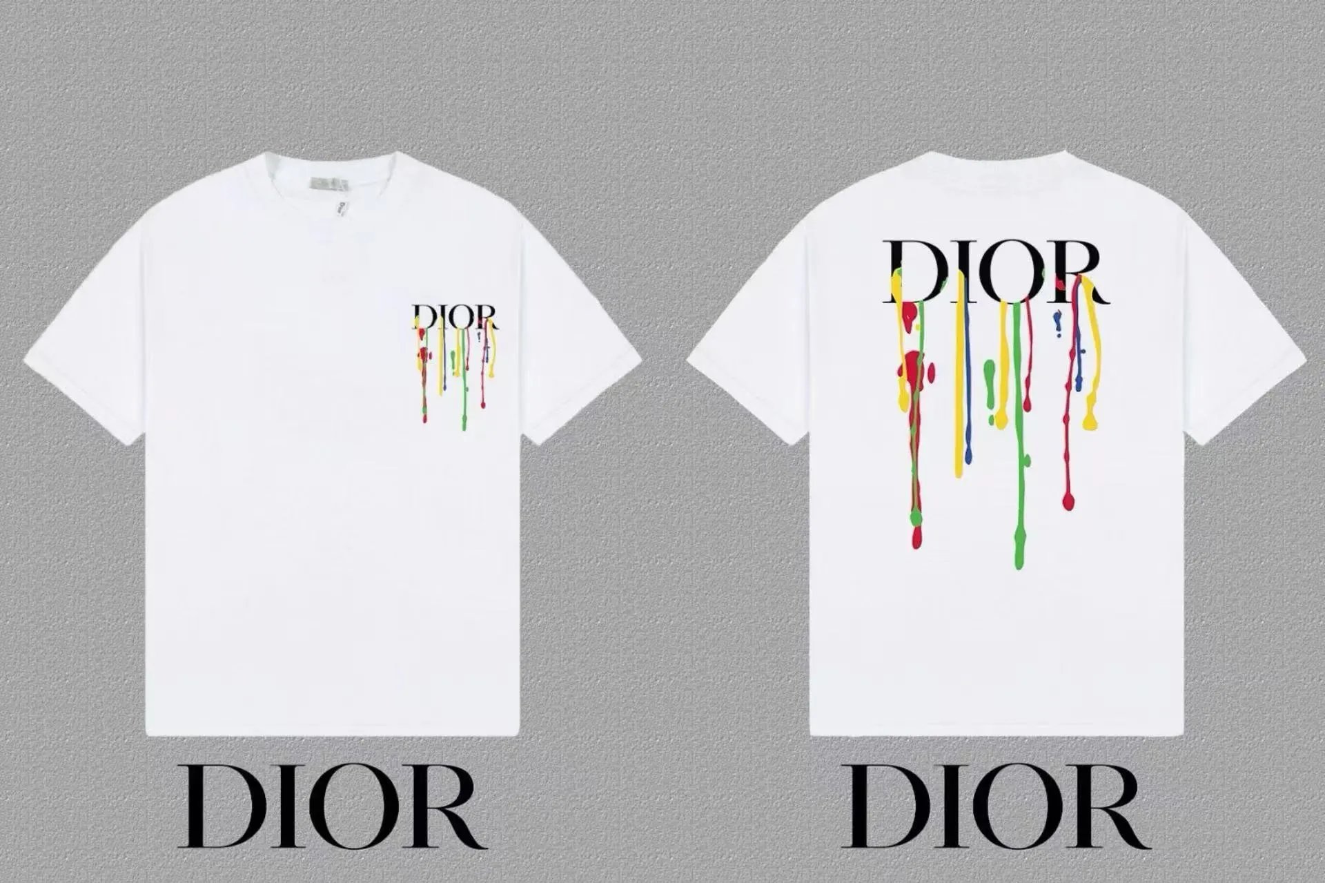 Dior T-Shirts Logo Print Short-Sleeve — 34