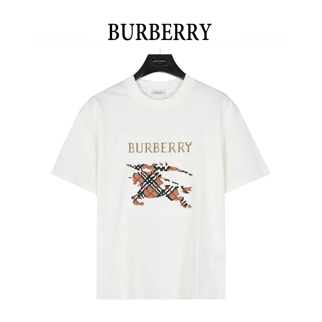 Burberry T-Shirts Crew-neck logo-print short-sleeve T-shirt — 28