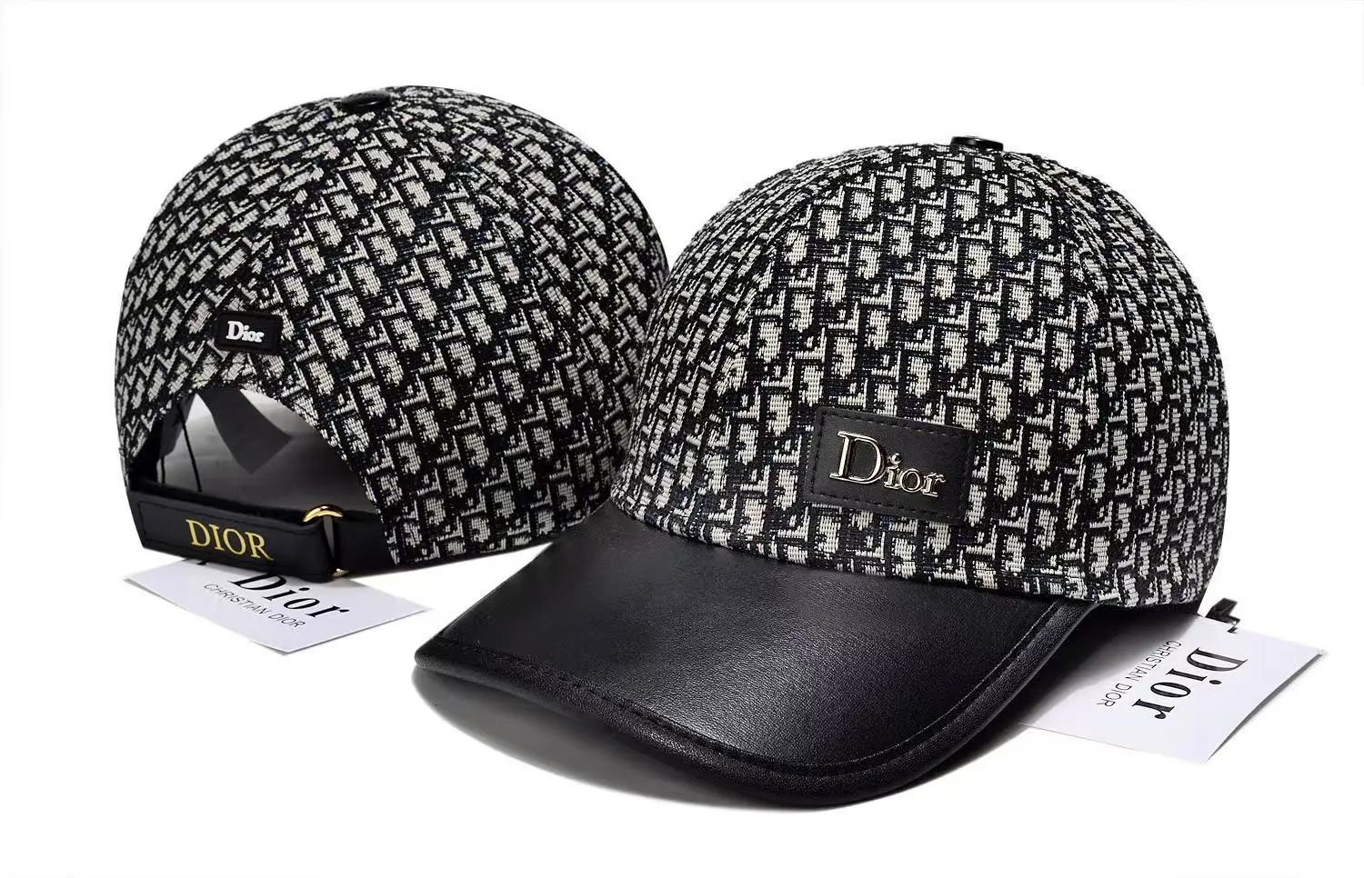 Dior Hats Oblique Monogram Baseball Cap with Embroidered Logo — 23