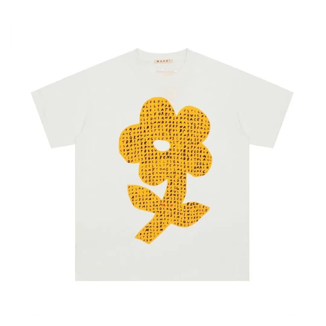 Marni T-Shirts Logo Print Short-Sleeve T-Shirt — 20