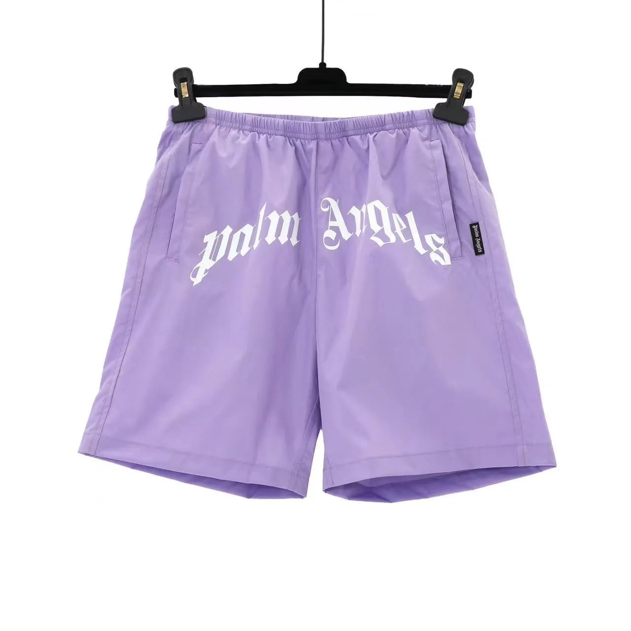 Palm Angels Shorts Elastic-Waist Side-Stripe — 34